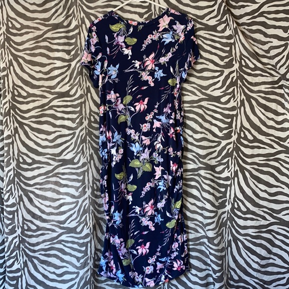 Spring Floral Print Maternity Dress - Picture 3 of 3